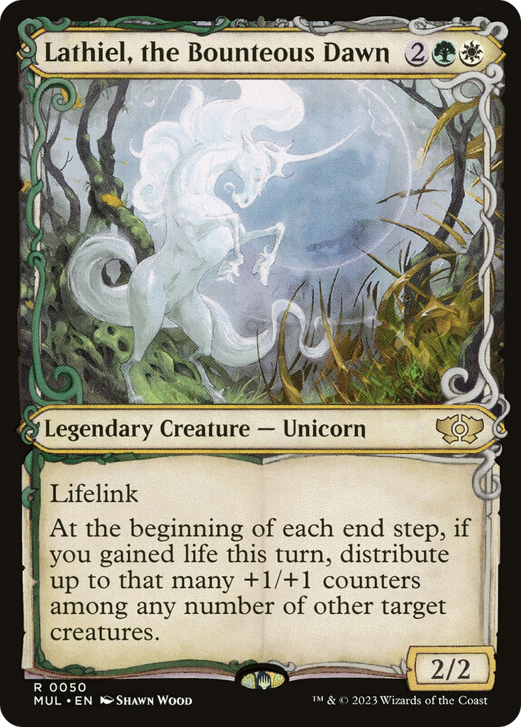 Lathiel, the Bounteous Dawn (MUL-050) - Multiverse Legends: (Showcase) Foil - Premium MTG Single from Wizards of the Coast - Just $0.14! Shop now at Game Crave Tournament Store