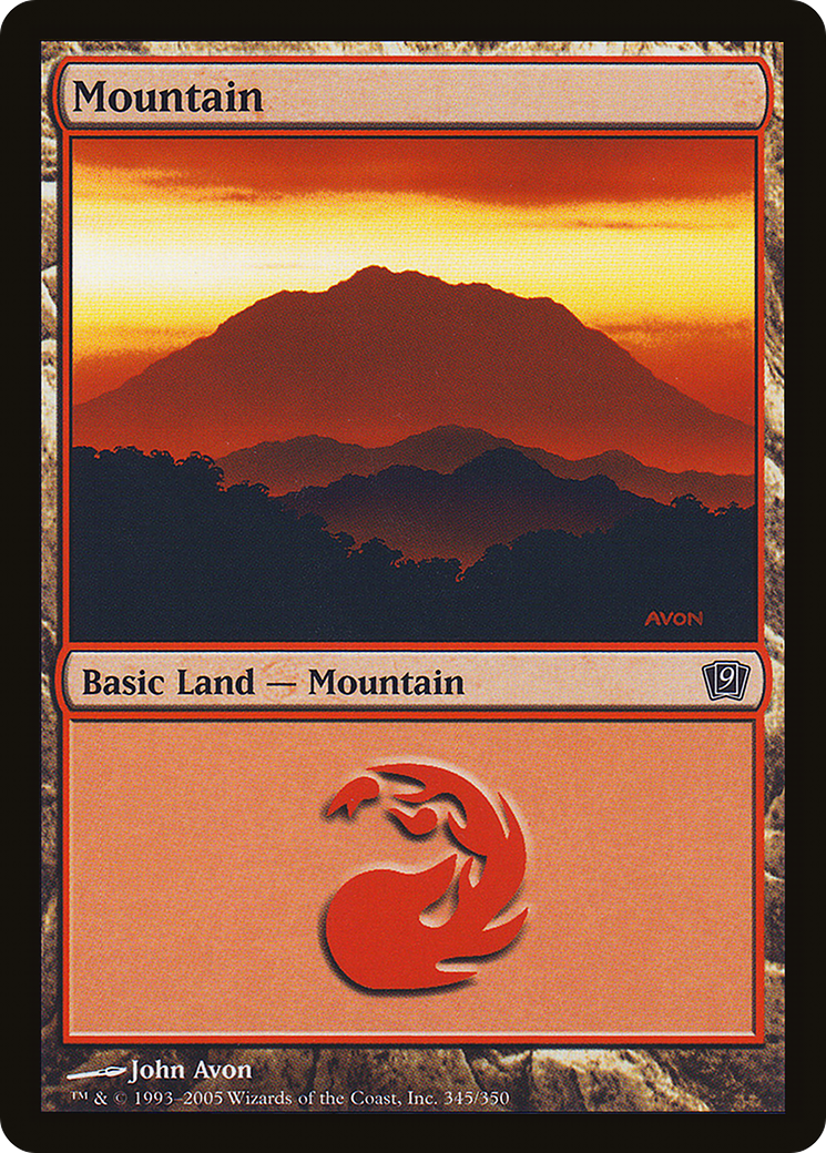Mountain (9ED-345★) - Ninth Edition Foil - Premium MTG Single from Wizards of the Coast - Just $0.71! Shop now at Game Crave Tournament Store