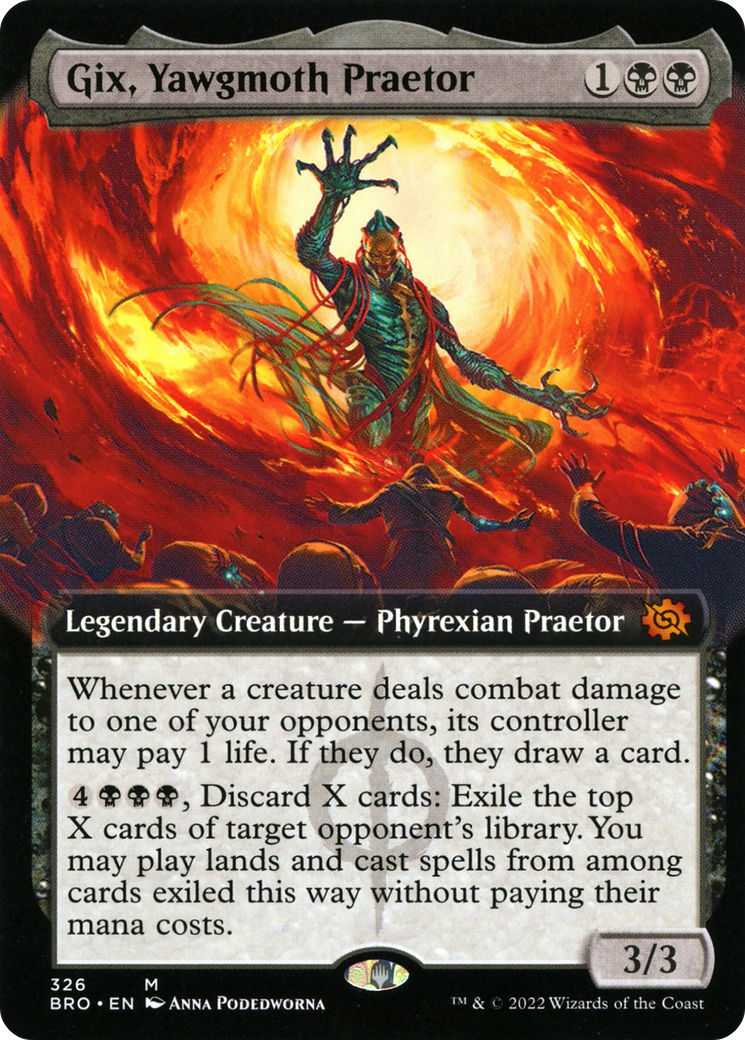 Gix, Yawgmoth Praetor (BRO-326) - The Brothers' War: (Extended Art) - Premium MTG Single from Wizards of the Coast - Just $2.60! Shop now at Game Crave Tournament Store