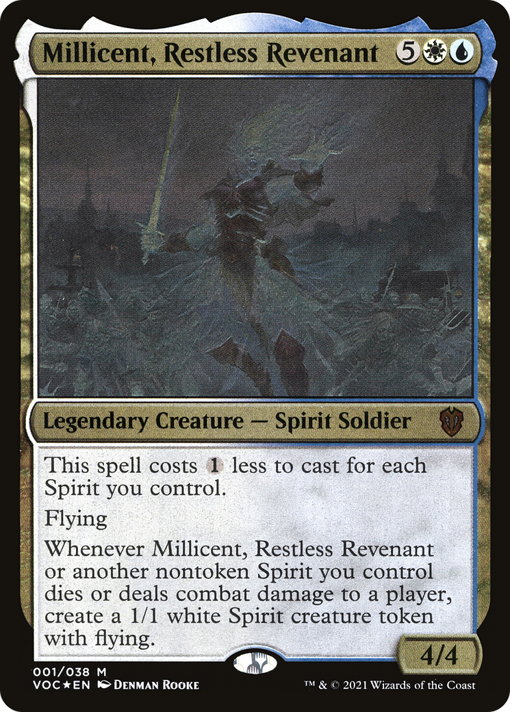 Millicent, Restless Revenant (OVOC-001) - Crimson Vow Commander Display Commanders Etched Foil - Premium MTG Single from Wizards of the Coast - Just $0.08! Shop now at Game Crave Tournament Store
