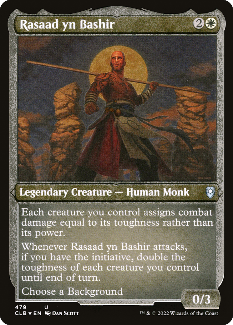 Rasaad yn Bashir (CLB-479) - Commander Legends: Battle for Baldur's Gate Etched Foil - Premium MTG Single from Wizards of the Coast - Just $0.08! Shop now at Game Crave Tournament Store