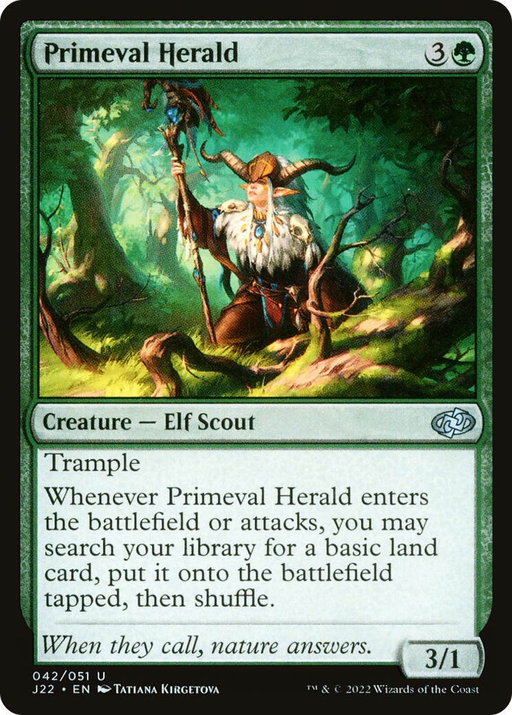 Primeval Herald (J22-042) - Jumpstart 2022 - Premium MTG Single from Wizards of the Coast - Just $0.10! Shop now at Game Crave Tournament Store