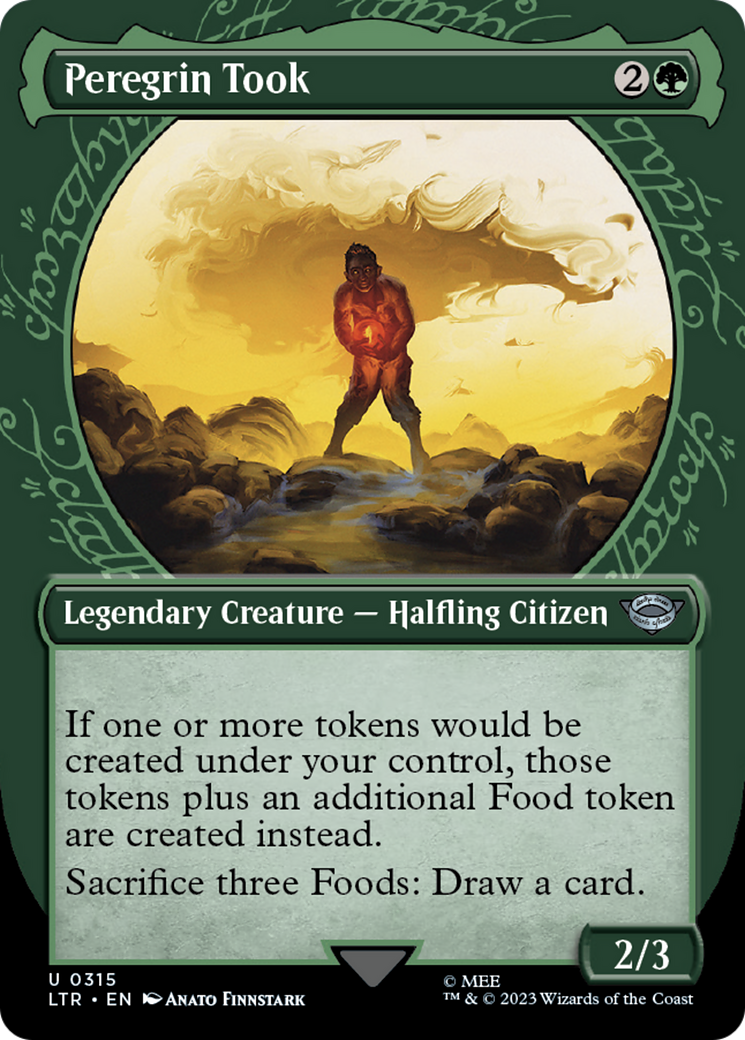 Peregrin Took (LTR-315) - The Lord of the Rings: Tales of Middle-earth: (Showcase) (Borderless) Foil - Premium MTG Single from Wizards of the Coast - Just $0.25! Shop now at Game Crave Tournament Store