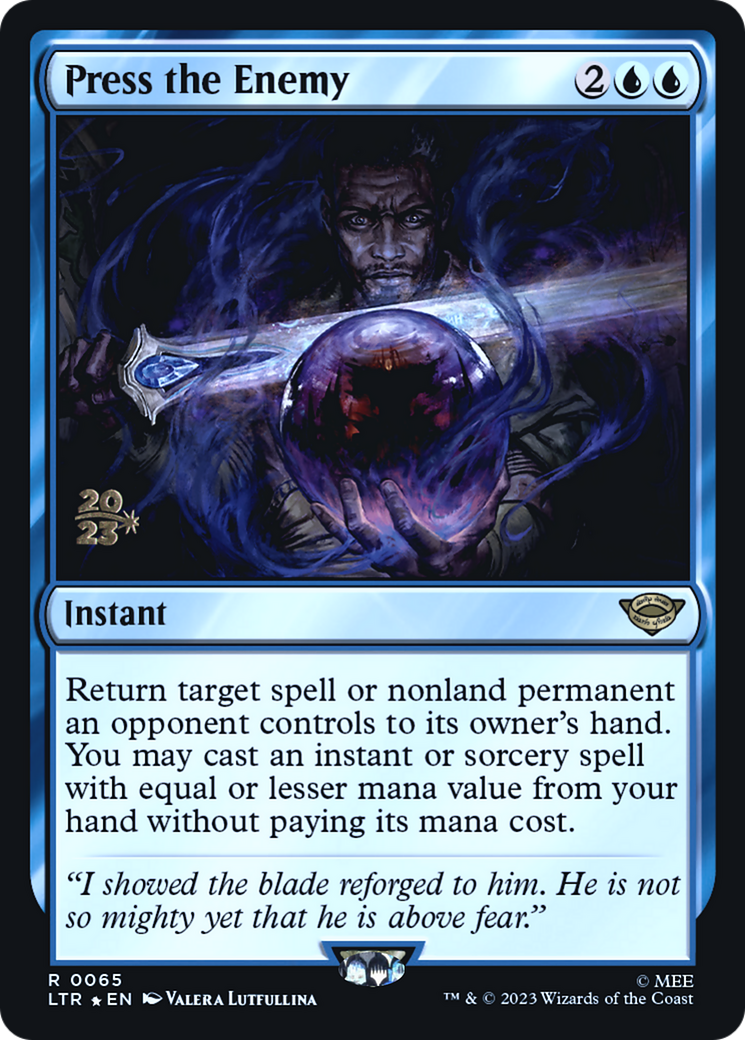 Press the Enemy (PLTR-65S) - Tales of Middle-earth Promos Foil - Premium MTG Single from Wizards of the Coast - Just $0.62! Shop now at Game Crave Tournament Store