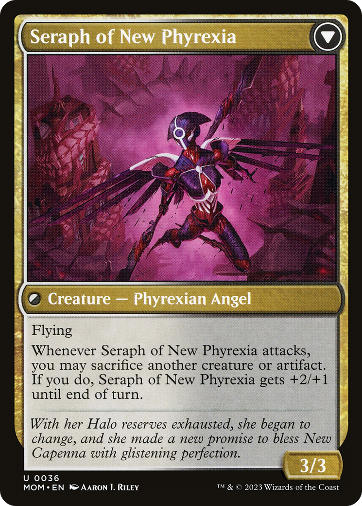 Seraph of New Capenna // Seraph of New Phyrexia (MOM-036) - March of the Machine Foil - Premium MTG Single from Wizards of the Coast - Just $0.08! Shop now at Game Crave Tournament Store