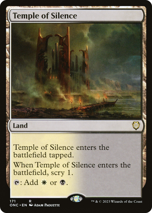 Temple of Silence (ONC-171) - Phyrexia: All Will Be One Commander - Premium MTG Single from Wizards of the Coast - Just $0.08! Shop now at Game Crave Tournament Store