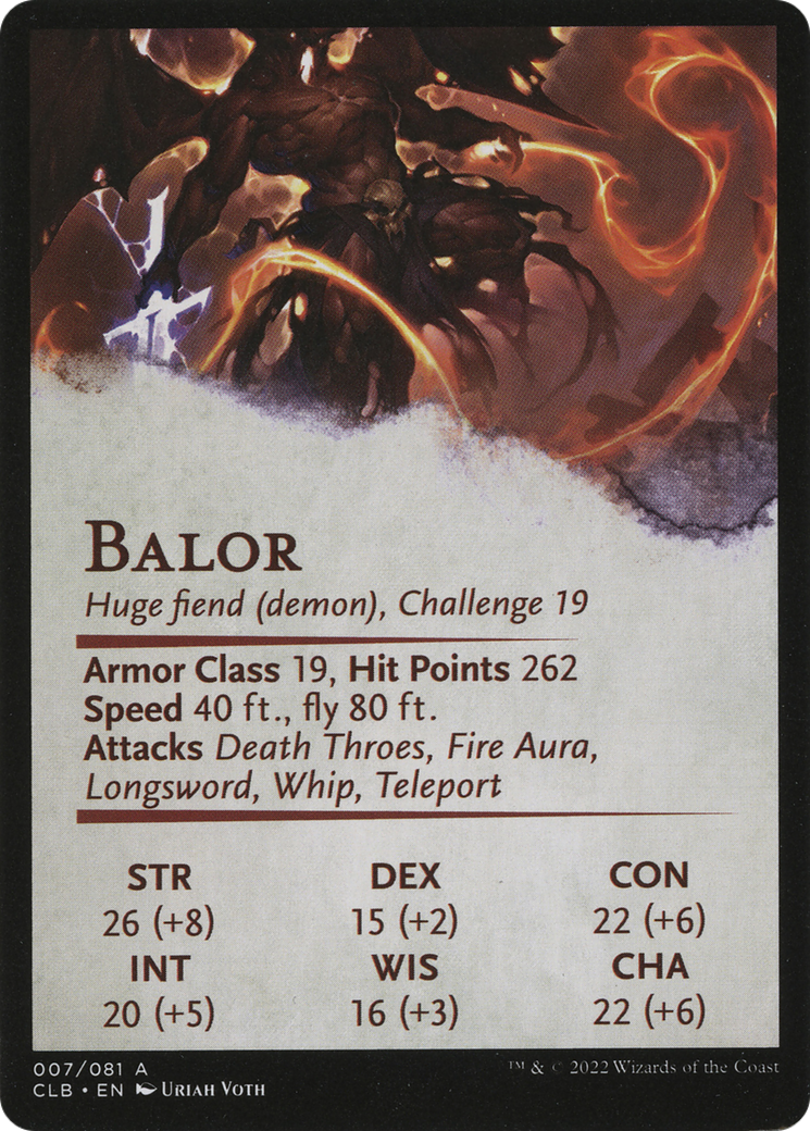 Balor // Balor (ACLB-007) - Battle for Baldur's Gate Art Series (Borderless) - Premium MTG Single from Wizards of the Coast - Just $0! Shop now at Game Crave Tournament Store