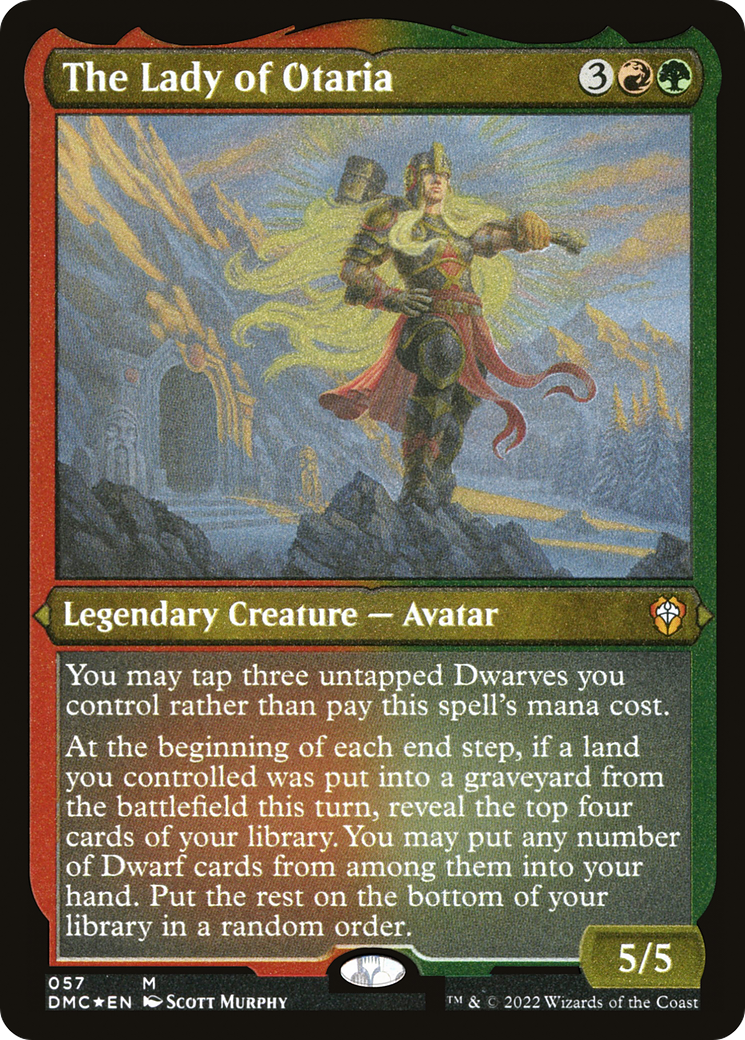 The Lady of Otaria (DMC-057) - Dominaria United Commander Etched Foil - Premium MTG Single from Wizards of the Coast - Just $0.08! Shop now at Game Crave Tournament Store