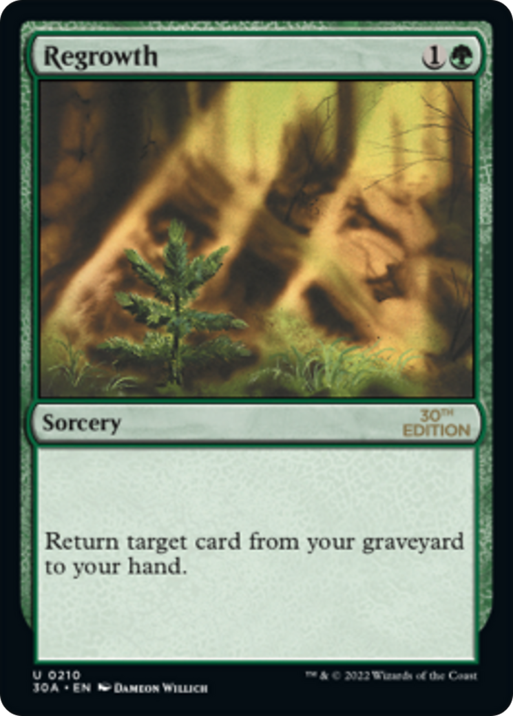 Regrowth (30A-210) - 30th Anniversary Edition - Premium MTG Single from Wizards of the Coast - Just $5.20! Shop now at Game Crave Tournament Store