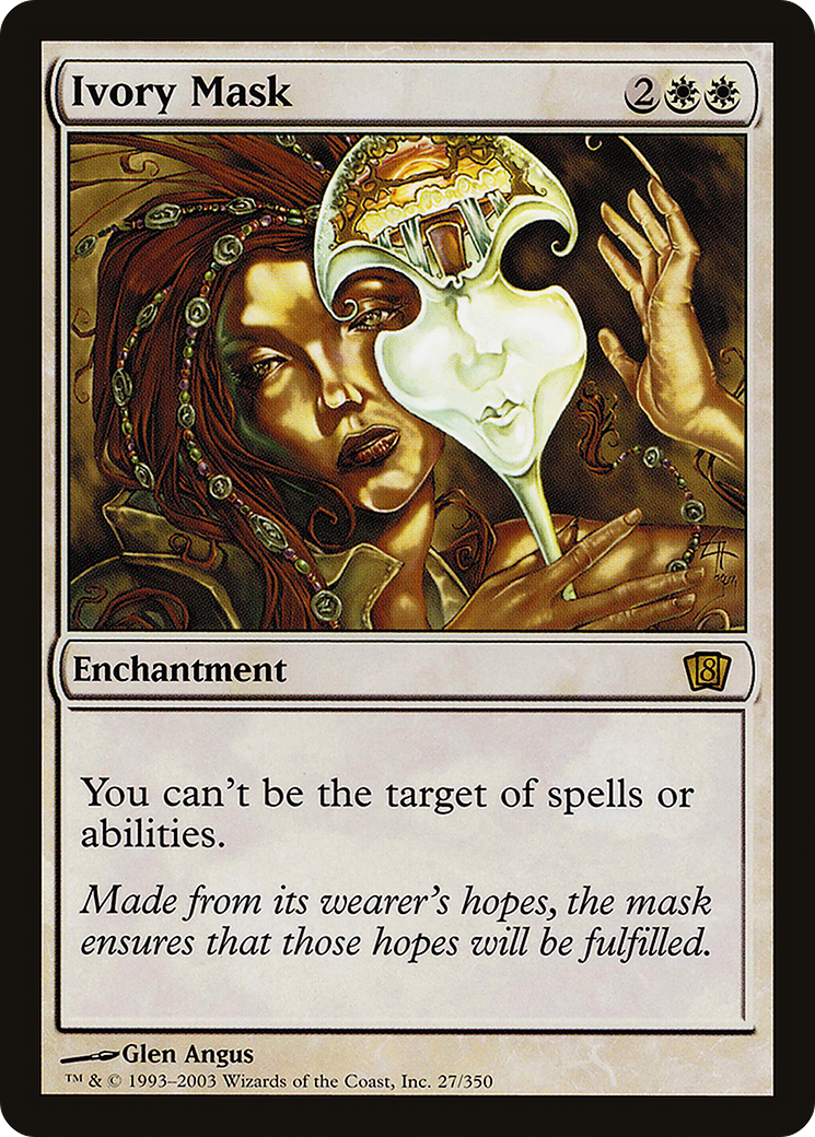 Ivory Mask (8ED-27★) - Eighth Edition Foil - Premium MTG Single from Wizards of the Coast - Just $3.20! Shop now at Game Crave Tournament Store