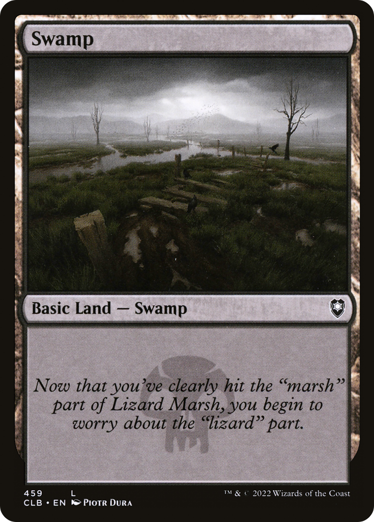 Swamp (CLB-459) - Commander Legends: Battle for Baldur's Gate - Premium MTG Single from Wizards of the Coast - Just $0.25! Shop now at Game Crave Tournament Store