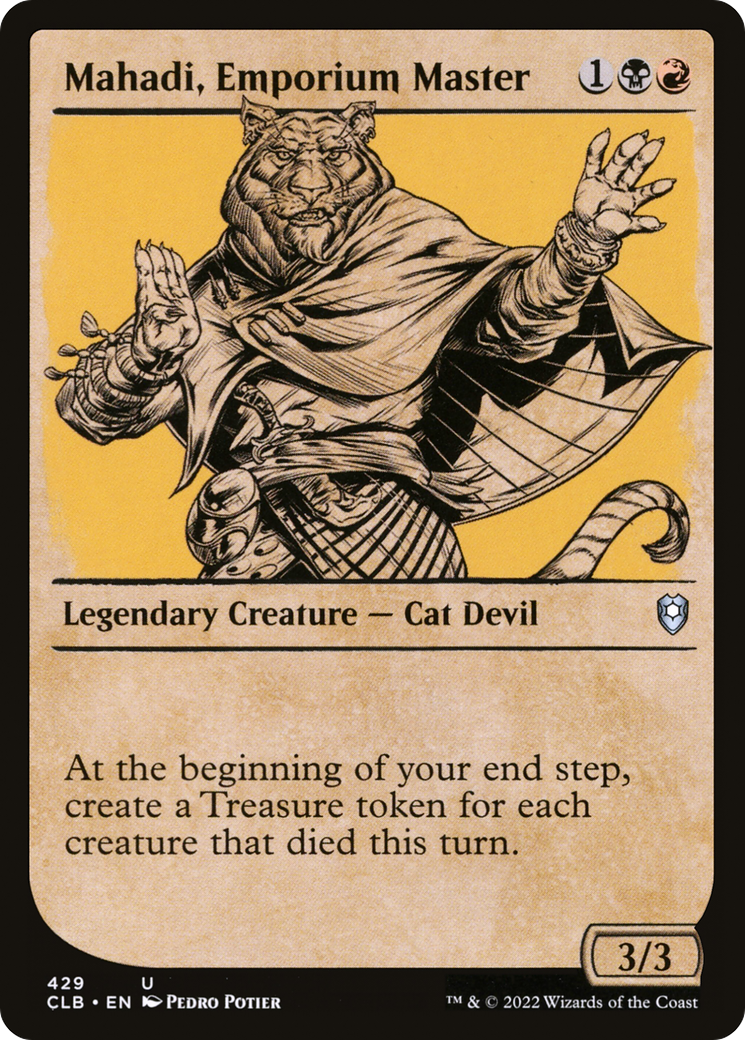 Mahadi, Emporium Master (CLB-429) - Commander Legends: Battle for Baldur's Gate: (Showcase) Foil - Premium MTG Single from Wizards of the Coast - Just $0.08! Shop now at Game Crave Tournament Store