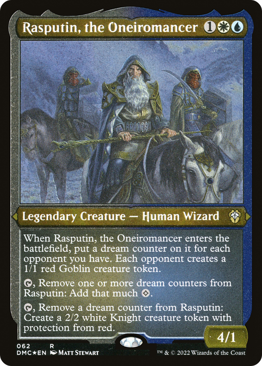 Rasputin, the Oneiromancer (DMC-062) - Dominaria United Commander Etched Foil - Premium MTG Single from Wizards of the Coast - Just $0.25! Shop now at Game Crave Tournament Store