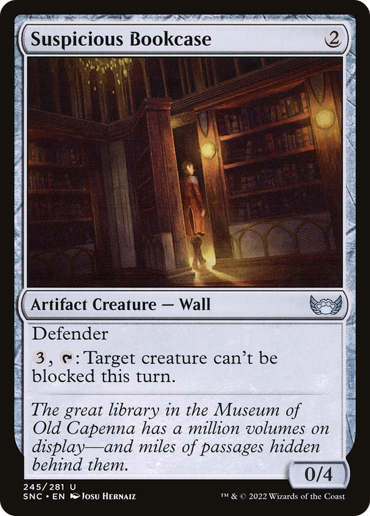 Suspicious Bookcase (SNC-245) - Streets of New Capenna - Premium MTG Single from Wizards of the Coast - Just $0.08! Shop now at Game Crave Tournament Store