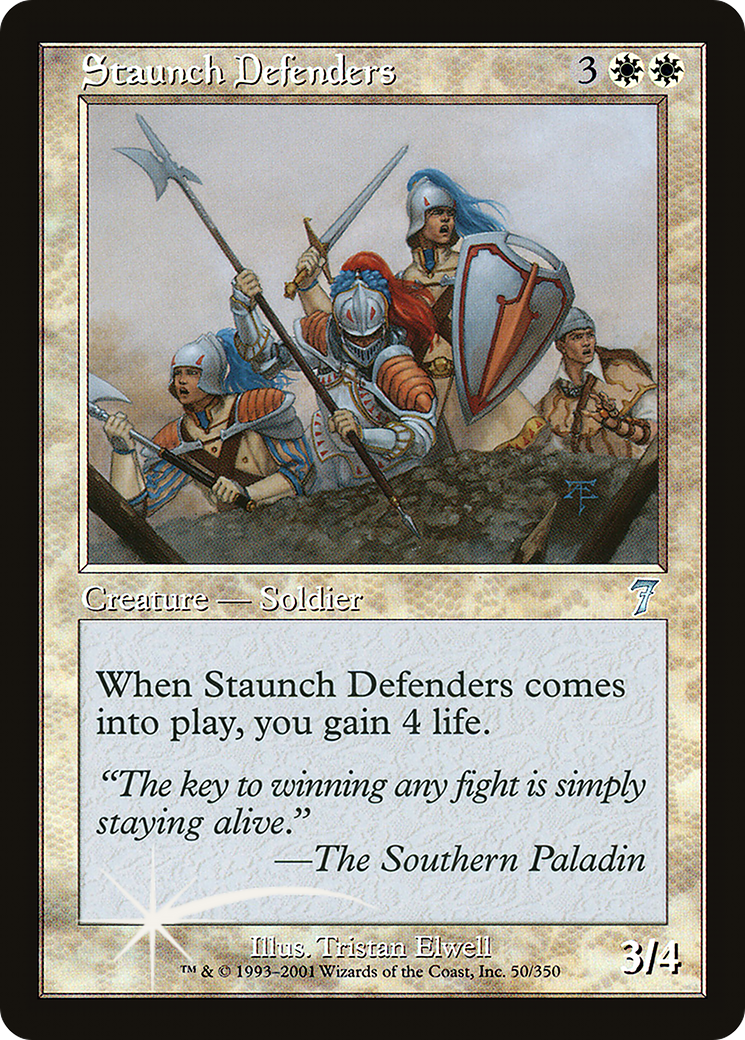 Staunch Defenders (7ED-50★) - Seventh Edition Foil - Premium MTG Single from Wizards of the Coast - Just $1.80! Shop now at Game Crave Tournament Store