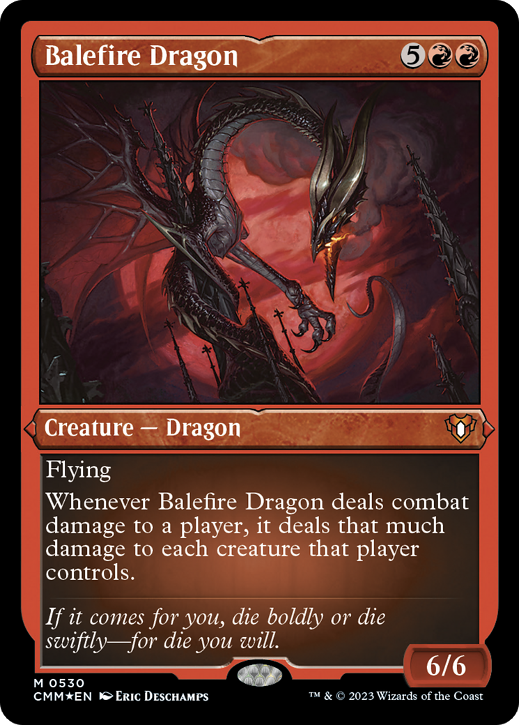 Balefire Dragon (CMM-530) - Commander Masters Etched Foil - Premium MTG Single from Wizards of the Coast - Just $4.31! Shop now at Game Crave Tournament Store