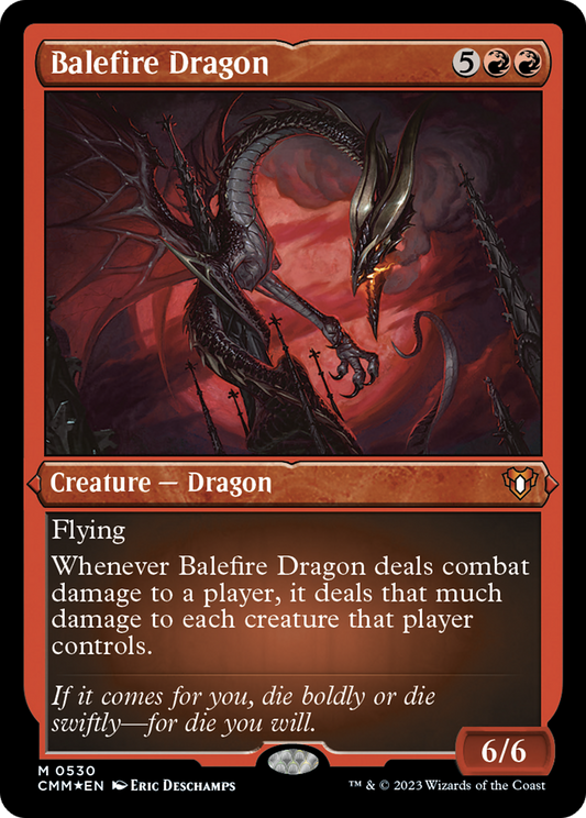 Balefire Dragon (CMM-530) - Commander Masters Etched Foil - Premium MTG Single from Wizards of the Coast - Just $4.31! Shop now at Game Crave Tournament Store