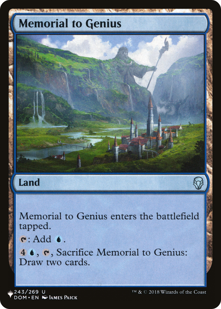 Memorial to Genius (PLIST-959) - The List - Premium MTG Single from Wizards of the Coast - Just $0.08! Shop now at Game Crave Tournament Store