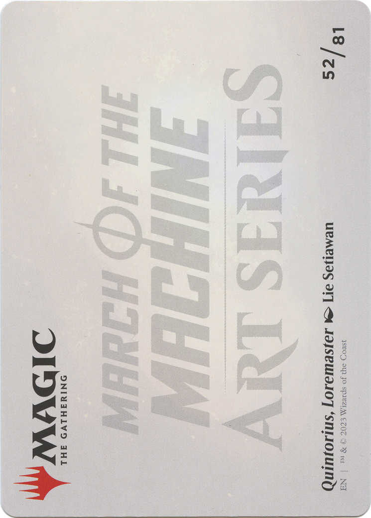 Quintorius, Loremaster // Quintorius, Loremaster (AMOM-052) - March of the Machine Art Series (Borderless) - Premium MTG Single from Wizards of the Coast - Just $0! Shop now at Game Crave Tournament Store