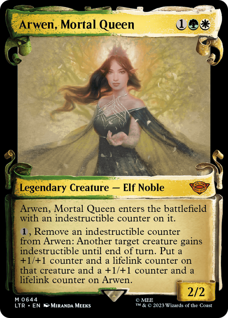 Arwen, Mortal Queen (LTR-644) - The Lord of the Rings: Tales of Middle-earth: (Showcase) Foil - Premium MTG Single from Wizards of the Coast - Just $5.05! Shop now at Game Crave Tournament Store