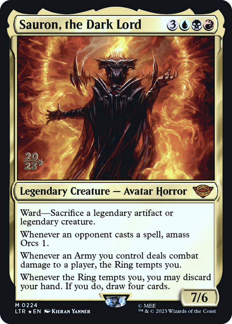 Sauron, the Dark Lord (PLTR-224S) - Tales of Middle-earth Promos Foil - Premium MTG Single from Wizards of the Coast - Just $16.31! Shop now at Game Crave Tournament Store