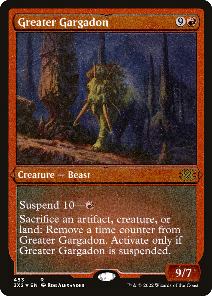 Greater Gargadon (2X2-453) - Double Masters 2022 Etched Foil - Premium MTG Single from Wizards of the Coast - Just $0.26! Shop now at Game Crave Tournament Store
