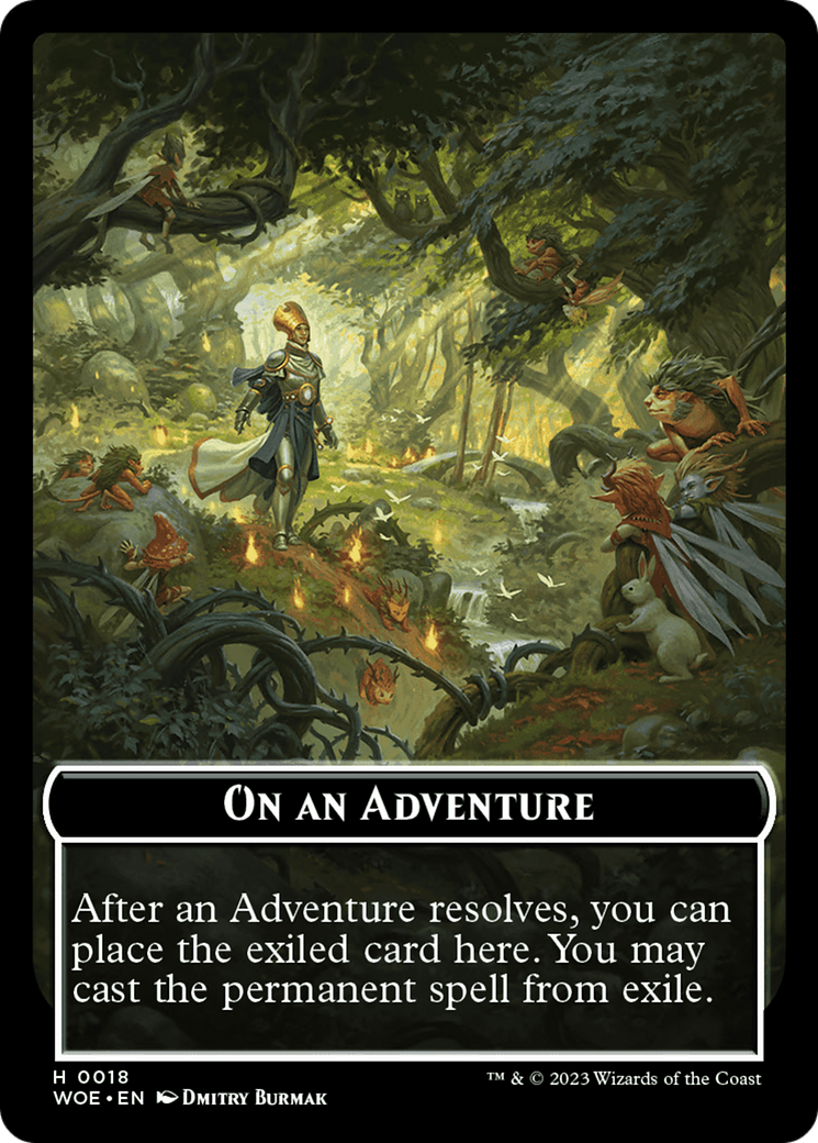 On an Adventure (TWOE-018) - Wilds of Eldraine Tokens - Premium MTG Single from Wizards of the Coast - Just $0! Shop now at Game Crave Tournament Store
