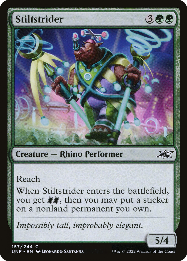Stiltstrider (UNF-157) - Unfinity Foil - Premium MTG Single from Wizards of the Coast - Just $0.08! Shop now at Game Crave Tournament Store