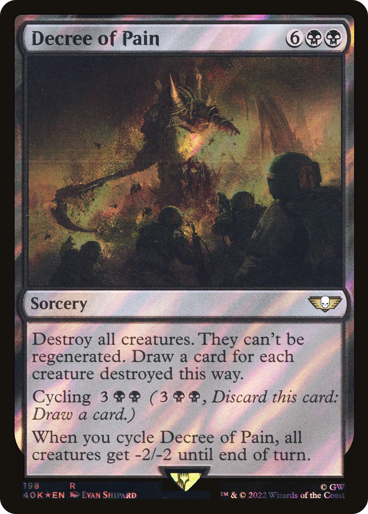 Decree of Pain (40K-198★) - Warhammer 40,000 Commander Foil - Premium MTG Single from Wizards of the Coast - Just $0.16! Shop now at Game Crave Tournament Store