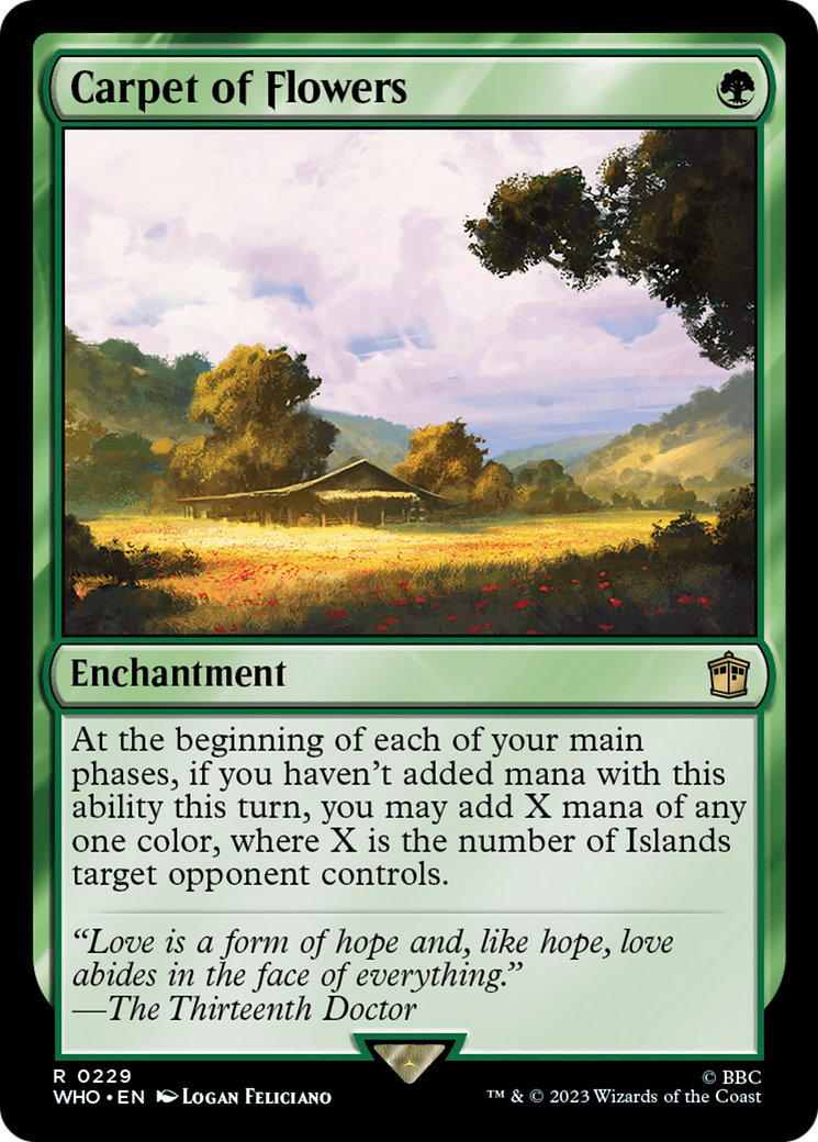 Carpet of Flowers (WHO-229) - Doctor Who - Premium MTG Single from Wizards of the Coast - Just $0.57! Shop now at Game Crave Tournament Store