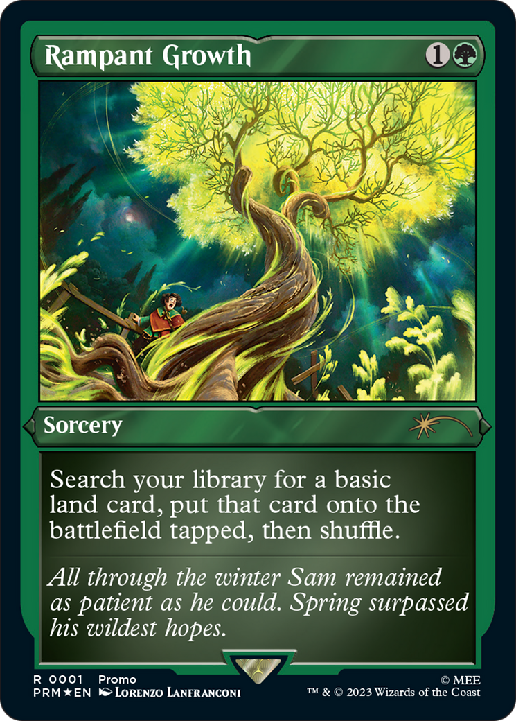 Rampant Growth (PW23-009) - Wizards Play Network 2023 Etched Foil - Premium MTG Single from Wizards of the Coast - Just $0.63! Shop now at Game Crave Tournament Store