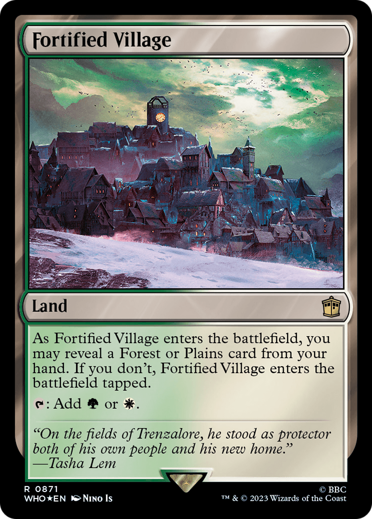 Fortified Village (WHO-871) - Doctor Who Foil - Premium MTG Single from Wizards of the Coast - Just $0.32! Shop now at Game Crave Tournament Store