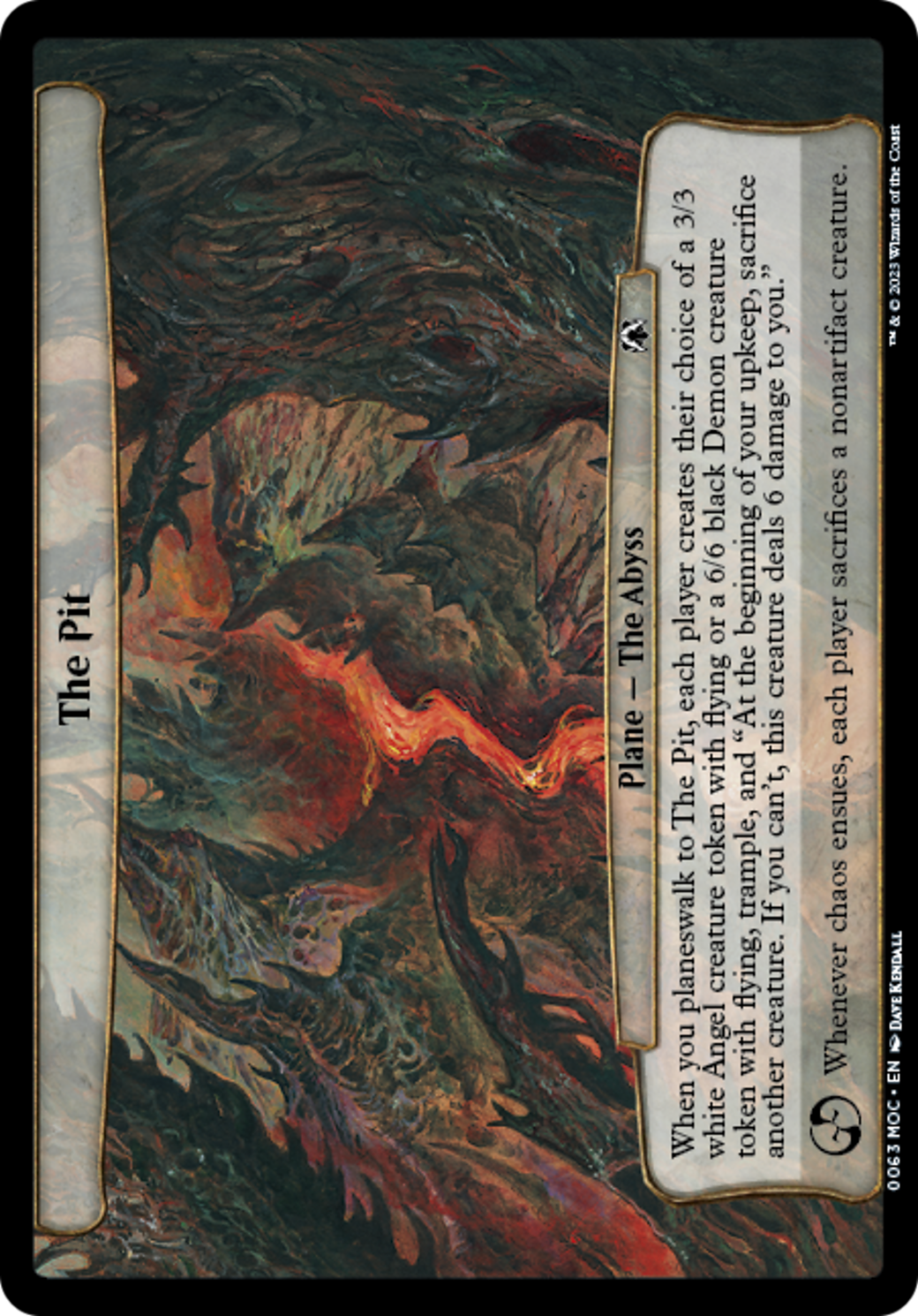 The Pit (MOC-063) - March of the Machine Commander - Premium MTG Single from Wizards of the Coast - Just $0.58! Shop now at Game Crave Tournament Store