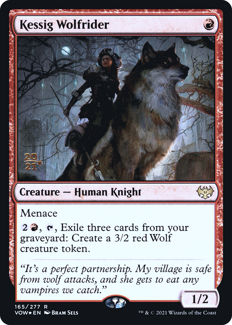 Kessig Wolfrider (PVOW-165S) - Innistrad: Crimson Vow Promos Foil - Premium MTG Single from Wizards of the Coast - Just $0.11! Shop now at Game Crave Tournament Store