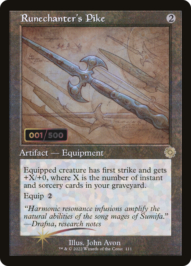 Runechanter's Pike (BRR-111Z) - The Brothers' War Retro Artifacts Foil - Premium MTG Single from Wizards of the Coast - Just $94.20! Shop now at Game Crave Tournament Store