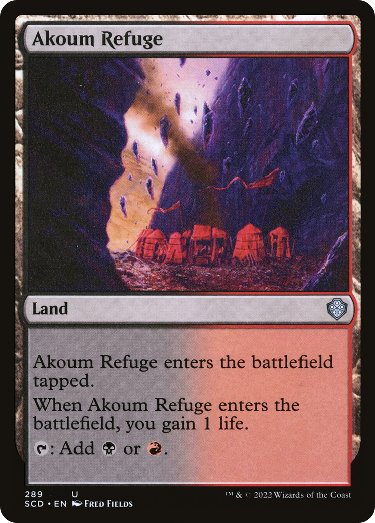 Akoum Refuge (SCD-289) - Starter Commander Decks - Premium MTG Single from Wizards of the Coast - Just $0.08! Shop now at Game Crave Tournament Store