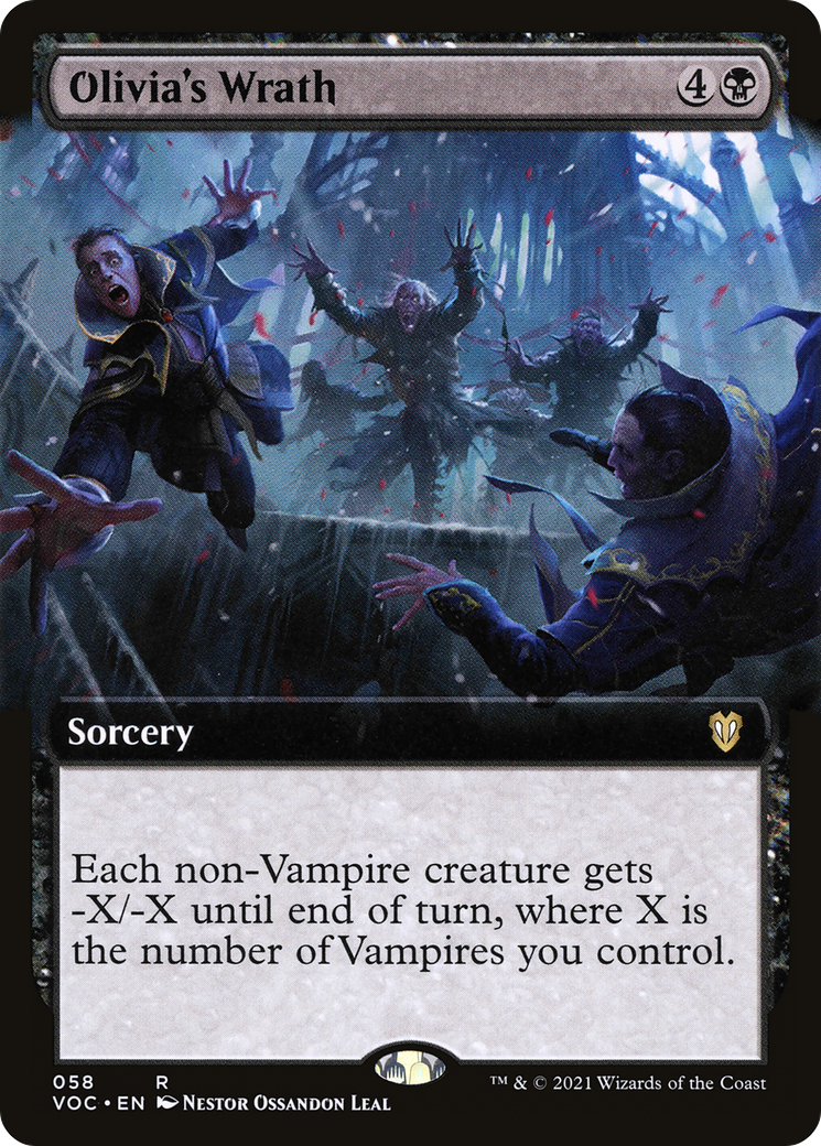 Olivia's Wrath (VOC-058) - Crimson Vow Commander: (Extended Art) - Premium MTG Single from Wizards of the Coast - Just $1.24! Shop now at Game Crave Tournament Store