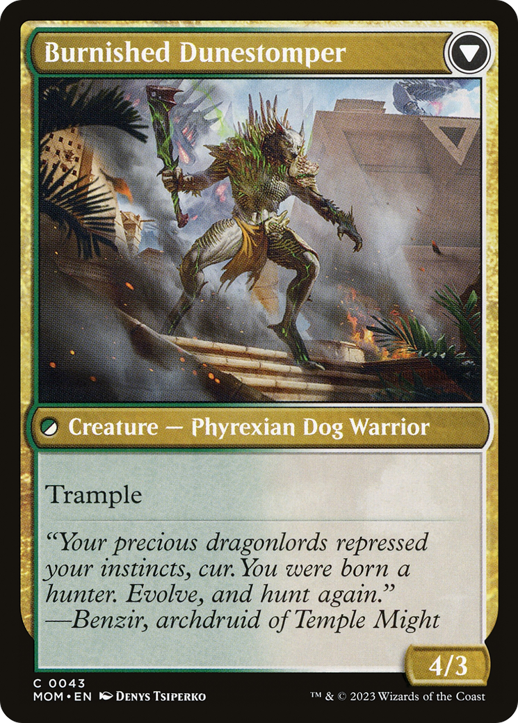 Tarkir Duneshaper // Burnished Dunestomper (MOM-043) - March of the Machine Foil - Premium MTG Single from Wizards of the Coast - Just $0.08! Shop now at Game Crave Tournament Store