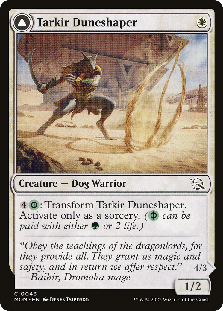 Tarkir Duneshaper // Burnished Dunestomper (MOM-043) - March of the Machine Foil - Premium MTG Single from Wizards of the Coast - Just $0.08! Shop now at Game Crave Tournament Store