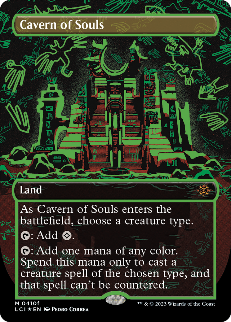 Cavern of Souls (LCI-410F) - The Lost Caverns of Ixalan (Borderless) Foil - Premium MTG Single from Wizards of the Coast - Just $42.49! Shop now at Game Crave Tournament Store