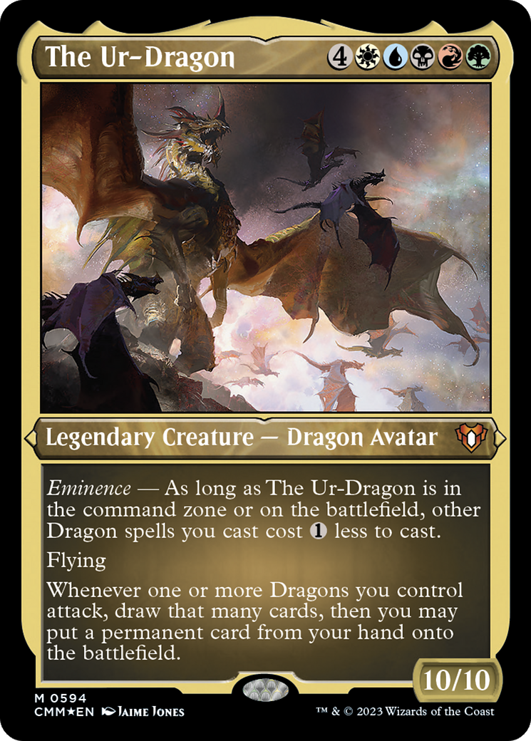 The Ur-Dragon (CMM-594) - Commander Masters Etched Foil - Premium MTG Single from Wizards of the Coast - Just $19.55! Shop now at Game Crave Tournament Store
