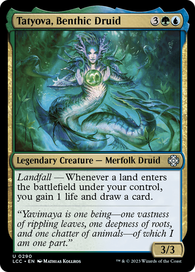 Tatyova, Benthic Druid (LCC-290) - The Lost Caverns of Ixalan Commander - Premium MTG Single from Wizards of the Coast - Just $0.08! Shop now at Game Crave Tournament Store