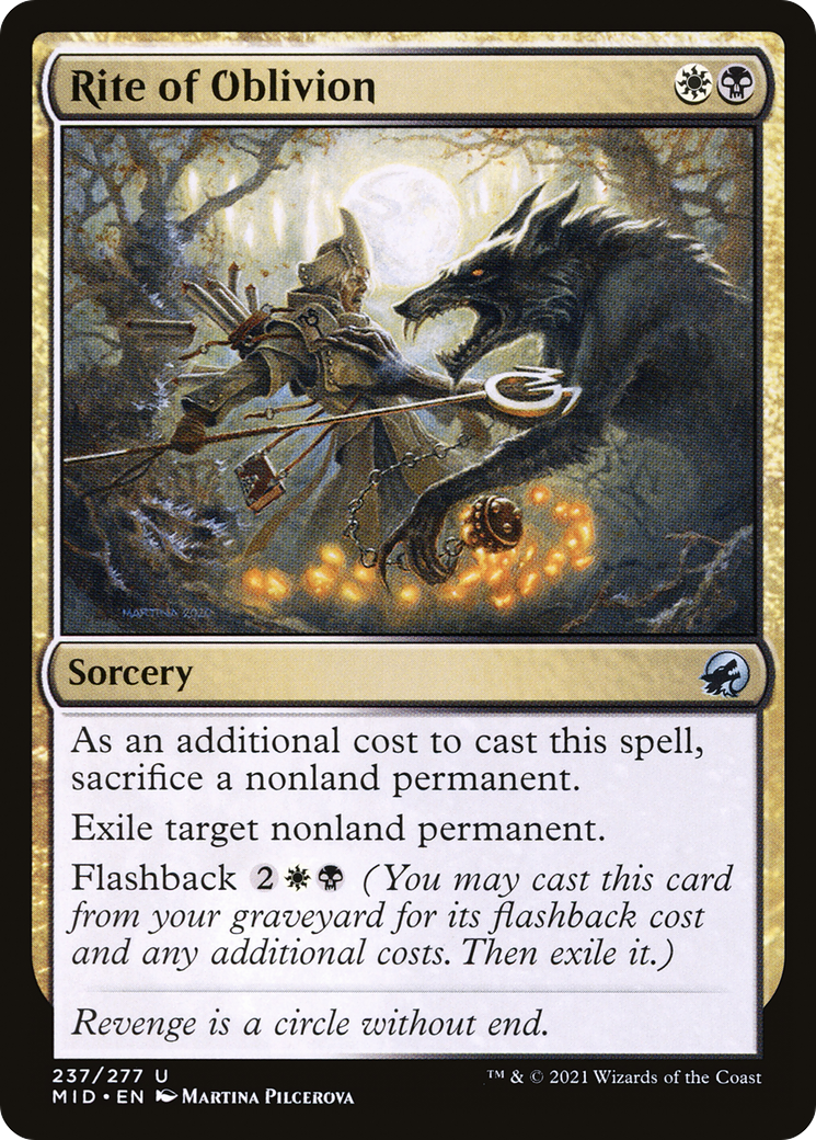 Rite of Oblivion (MID-237) - Innistrad: Midnight Hunt - Premium MTG Single from Wizards of the Coast - Just $0.08! Shop now at Game Crave Tournament Store