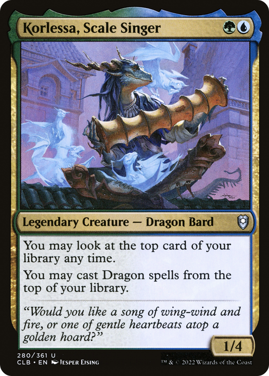 Korlessa, Scale Singer (CLB-280) - Commander Legends: Battle for Baldur's Gate - Premium MTG Single from Wizards of the Coast - Just $0.25! Shop now at Game Crave Tournament Store