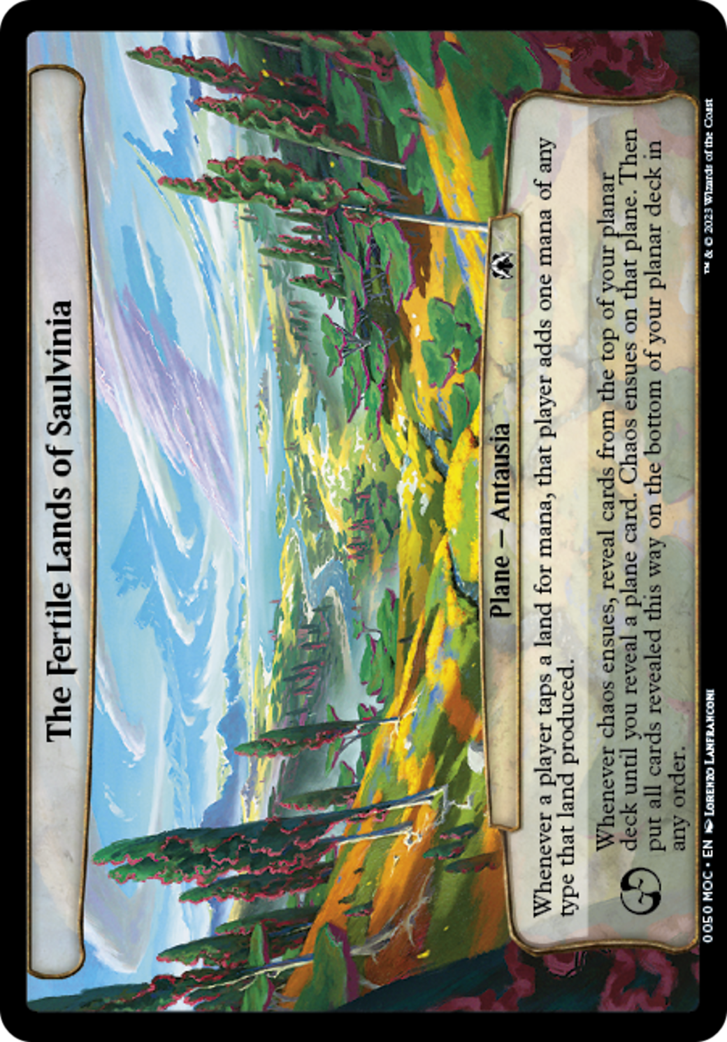 The Fertile Lands of Saulvinia (MOC-050) - March of the Machine Commander - Premium MTG Single from Wizards of the Coast - Just $0.14! Shop now at Game Crave Tournament Store