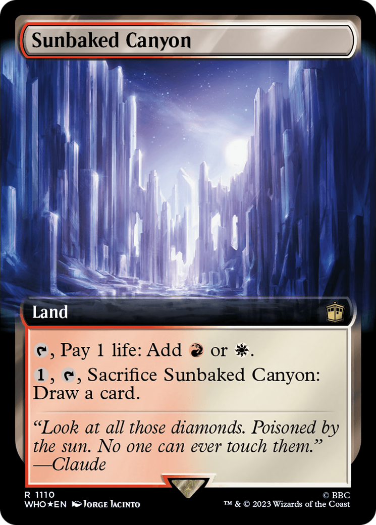 Sunbaked Canyon (WHO-1110) - Doctor Who: (Extended Art) Foil - Premium MTG Single from Wizards of the Coast - Just $1.07! Shop now at Game Crave Tournament Store