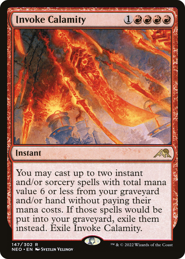 Invoke Calamity (NEO-147) - Kamigawa: Neon Dynasty - Premium MTG Single from Wizards of the Coast - Just $0.08! Shop now at Game Crave Tournament Store