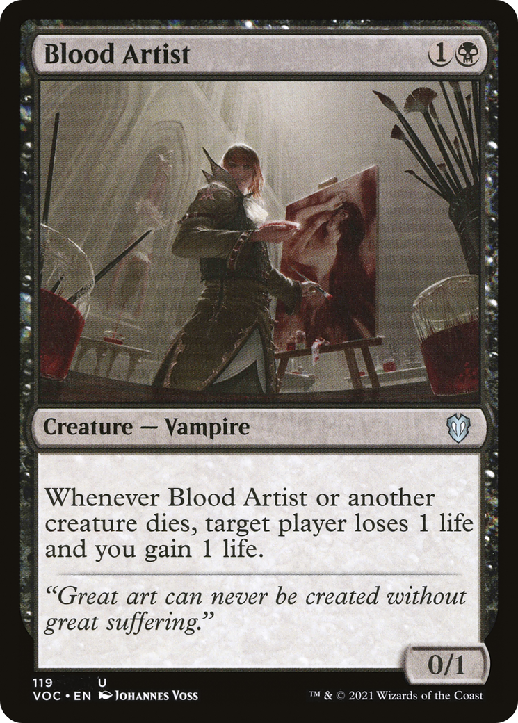 Blood Artist (VOC-119) - Crimson Vow Commander - Premium MTG Single from Wizards of the Coast - Just $1.08! Shop now at Game Crave Tournament Store