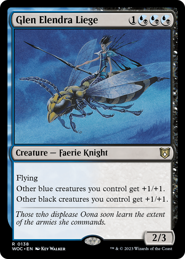 Glen Elendra Liege (WOC-138) - Wilds of Eldraine Commander - Premium MTG Single from Wizards of the Coast - Just $0.16! Shop now at Game Crave Tournament Store