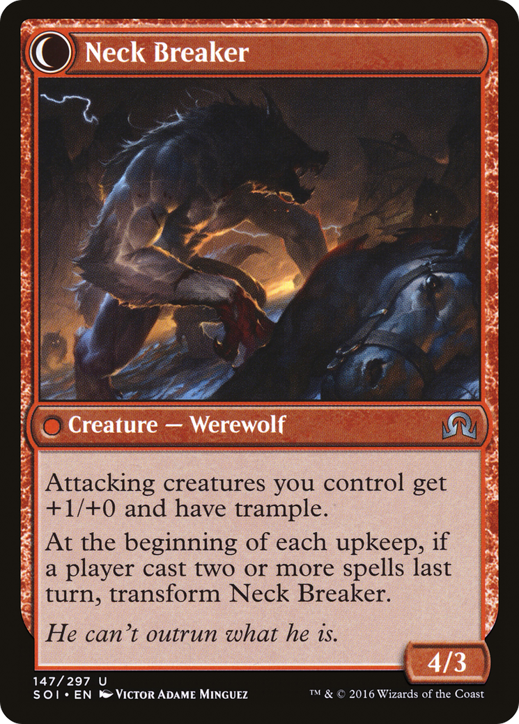 Breakneck Rider // Neck Breaker (SOI-147) - Shadows over Innistrad: (Double Faced Transform) - Premium MTG Single from Wizards of the Coast - Just $0.08! Shop now at Game Crave Tournament Store